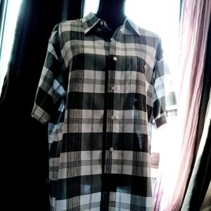 NWT Men's Haggar Clothing plaid button down M